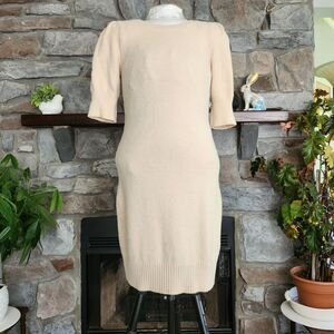 Daily Practice by Anthropologie Ivory Tie Back Sweater Dress Size M